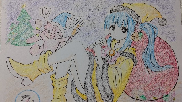 2019/12 う〜にゃん (id:micyam-ucyan)さんの作品・りと先生描き下ろし線画を塗ってみたファンアート 2019/12 う〜にゃん (id:micyam-ucyan)さんの作品・りと先生描き下ろし線画を塗ってみたファンアート